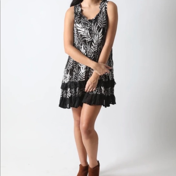 EUC papillon ruffle hem dress - Picture 1 of 5